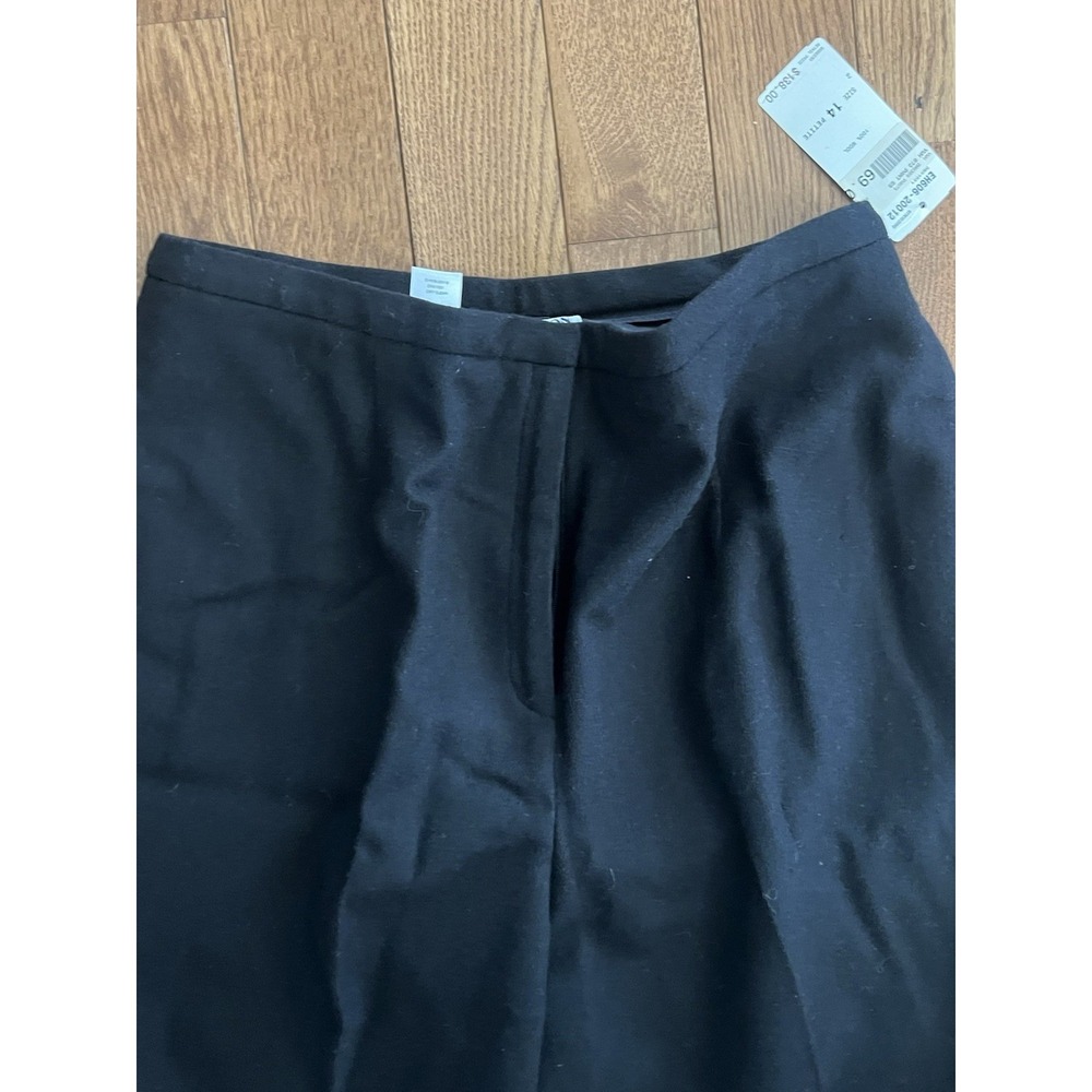 NEW Vintage PENDLETON High Rise Black Wool Trousers Pants Sz 14 P Straight Lined - Picture 3 of 9